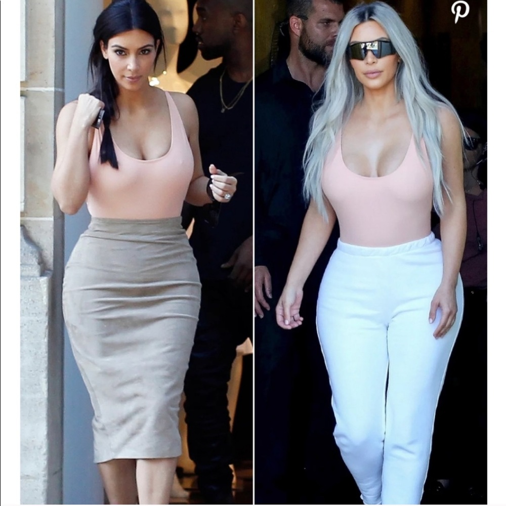 American apparel peach bodysuit(as seen on Kim K.)